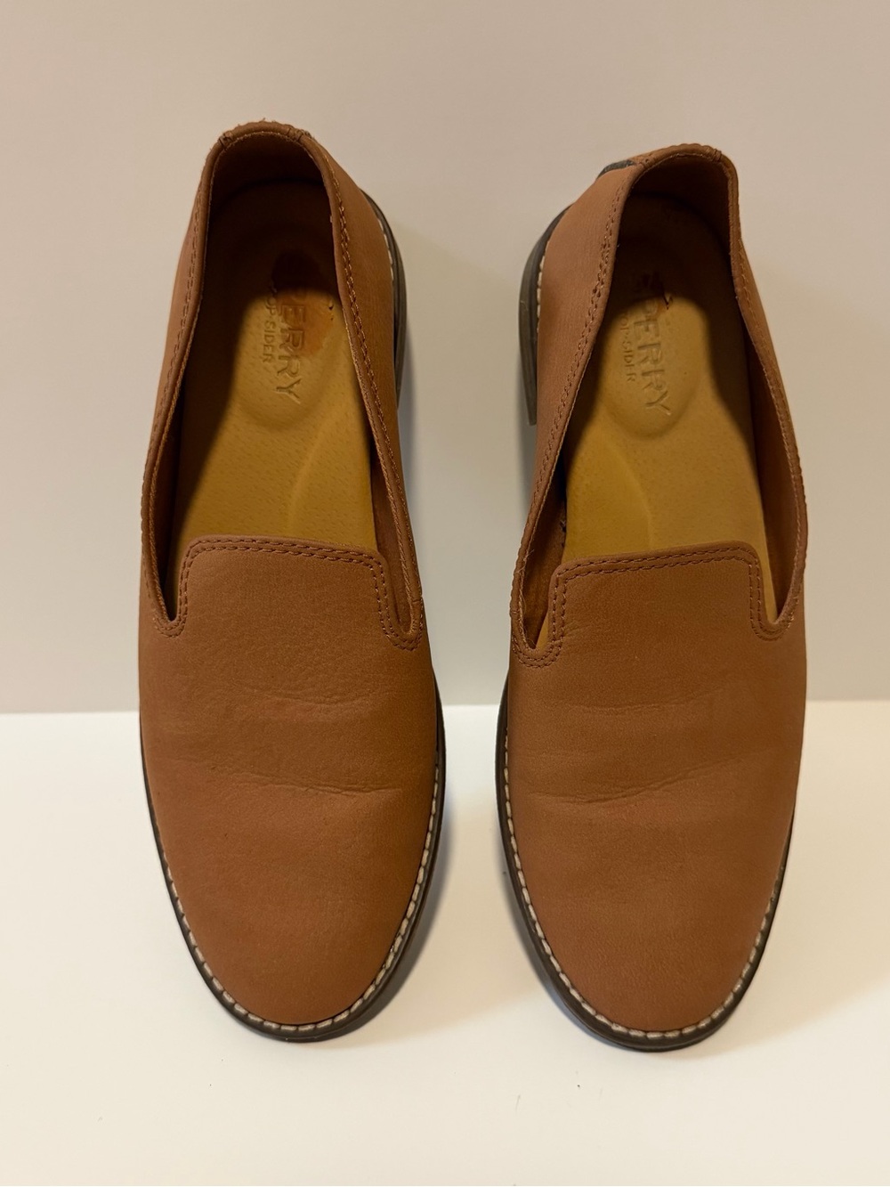 Sperry Brown Slip-On Leather Loafers | Women’s 5